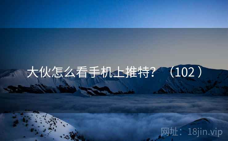 大伙怎么看手机上推特？（102 ）